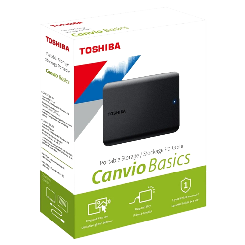 HDD Pórtatil Toshiba Canvio Basics, 4TB, Negro